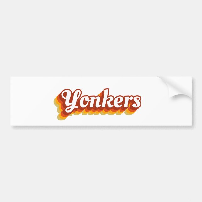 Retro Yonkers New York  Bumper Sticker (Front)