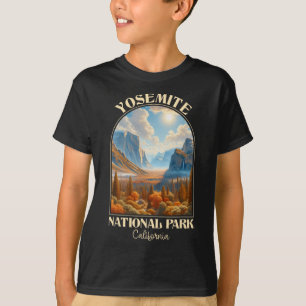 Retro Yosemite National Park Autumn Season Camping T-Shirt