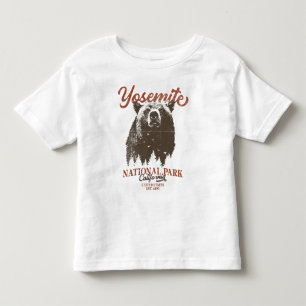Retro Yosemite National Park California Black Bear Toddler T-shirt