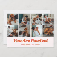 Retro You Are Pawfect Dog Mom 12 Photo Pink