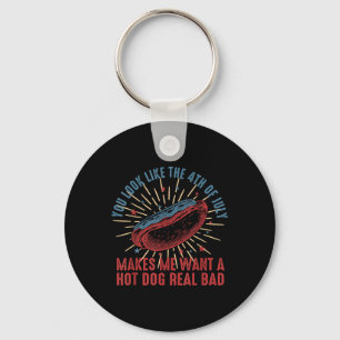 Retro You Look Like The 4th Of July Makes Me Want Keychain