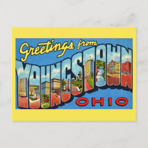 Retro Youngstown Ohio Greeting  Postcard