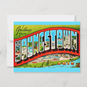 Retro Youngstown Ohio Postcard