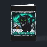 Retro Yule Cat Icelandic This Home Protected Jólak Card<br><div class="desc">Retro Yule Cat Icelandic This Home Protected Jólakötturinn</div>