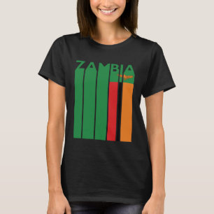 Retro Zambian  Souvenir Vintage Zambia Flag Zambia T-Shirt