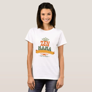 Retro Zen Mama Yoga Lotus Boho T-Shirt