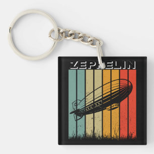 Retro Zeppelin Dirigible Airship Zepelin Zepplin Keychain
