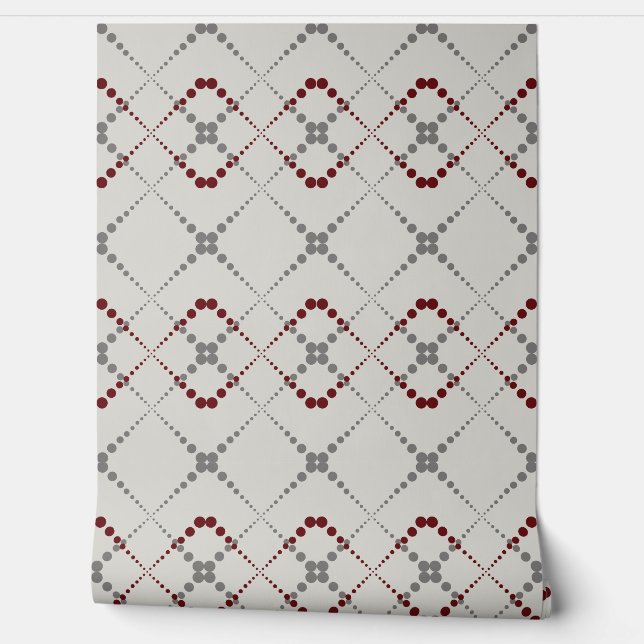 Retro zig zag geometric pattern wallpaper (Unrolling)