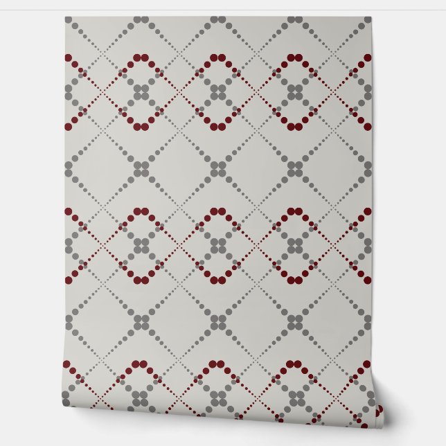 Retro zig zag geometric pattern wallpaper (Unrolling)