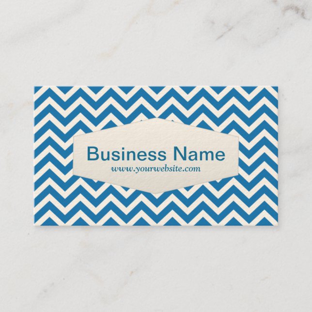 Retro Zigzag Game Testing Business Card (Front)