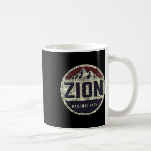 Retro Zion National Park Utah Mountain Women Men K Coffee Mug