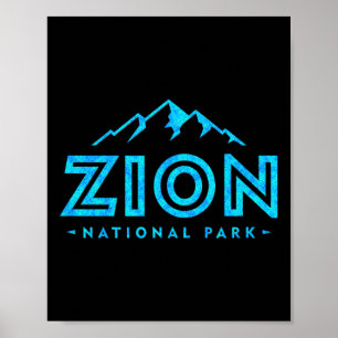 Retro Zion National Park Utah Mountain Women Men S Poster