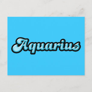 Retro Zodiac Aquarius Postcard
