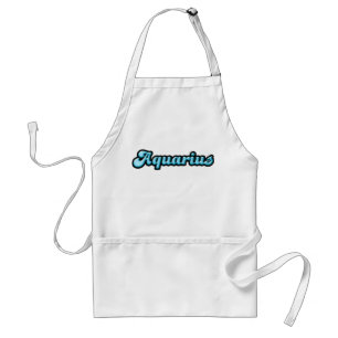 Retro Zodiac Aquarius Standard Apron