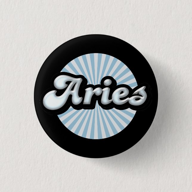 Retro Zodiac Aries Button (Front)
