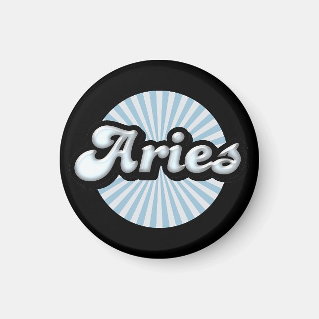Retro Zodiac Aries Magnet (Front)