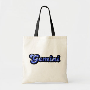 Retro Zodiac Gemini Tote Bag