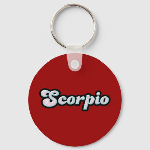 Retro Zodiac Opal Keychain