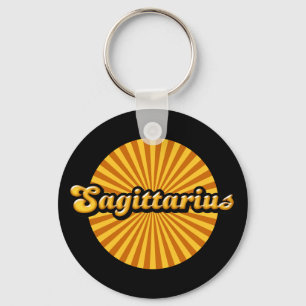 Retro Zodiac Sagittarius Keychain