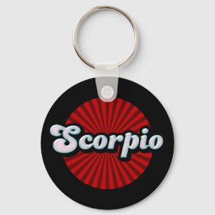 Retro Zodiac Scorpio Keychain