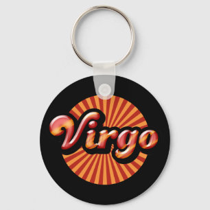 Retro Zodiac Virgo Keychain