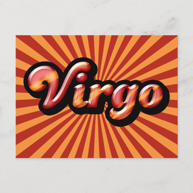 Retro Zodiac Virgo Postcard (Front)