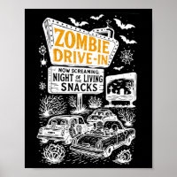 Retro Zombie Drive In Skeleton Movie Night Hotel H