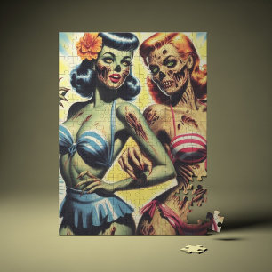 Retro Zombie Pin-ups Jigsaw Puzzle