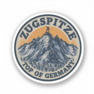 Retro Zugspitze ski resort top of germany gifts