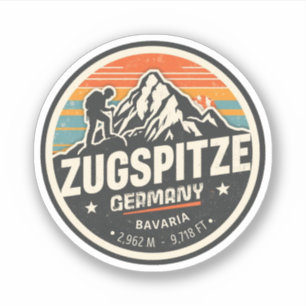 Retro Zugspitze ski resort top of germany gifts