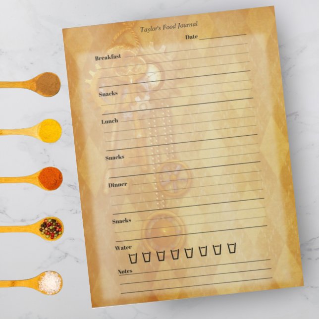 Retrofuturistic Steampunk Airship Keys Gears Decor Notepad (Creator Uploaded)