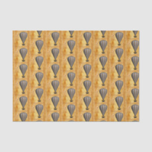 Retrofuturistic Steampunk Airship Keys Gears Decor Tissue Paper