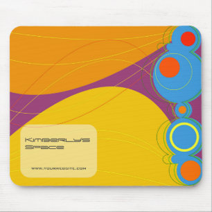 Retronation Colourful Abstract Modern Art Bubbles Mouse Pad