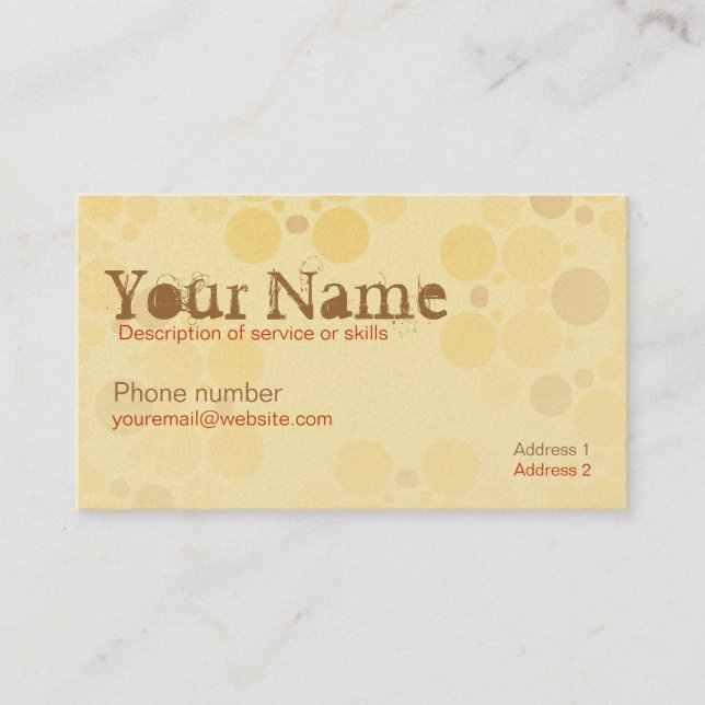 RetroRoundy Business Card (Front)