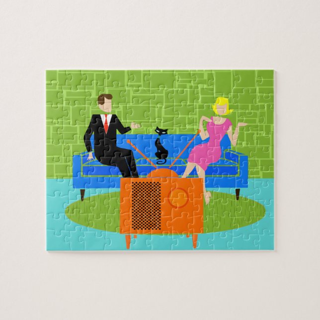 Rétros ajouter au puzzle de chat (Horizontal)