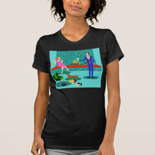 Rétros ajouter au T-shirt de chien