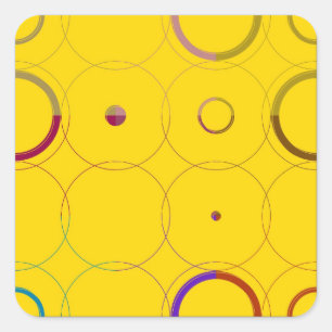 Rétros autocollants colorés vintages d'art de