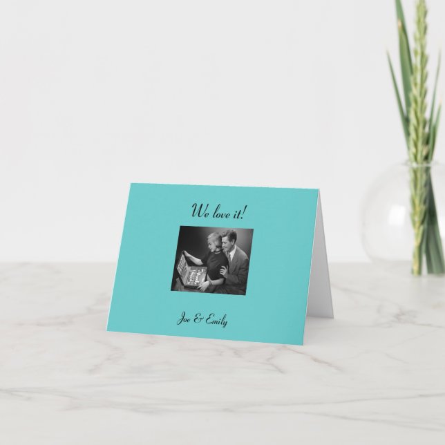 Rétros cartes de Merci - cadeaux de mariage (Devant)
