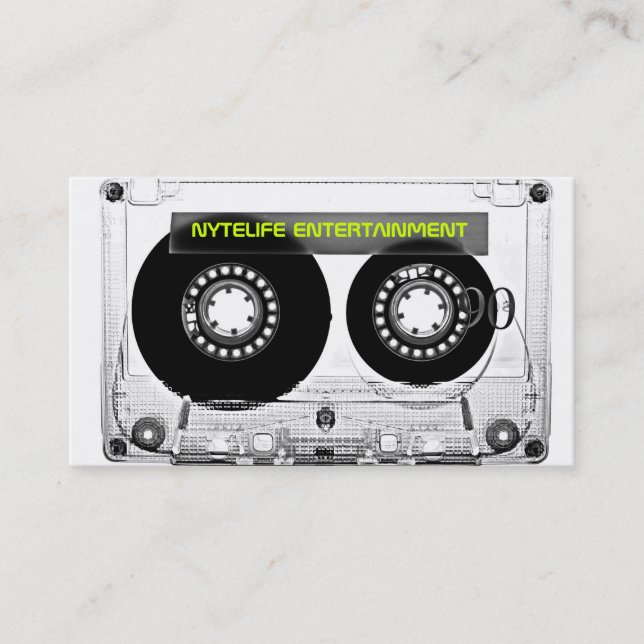 Rétros cartes de visite clairs de cassette de (Devant)