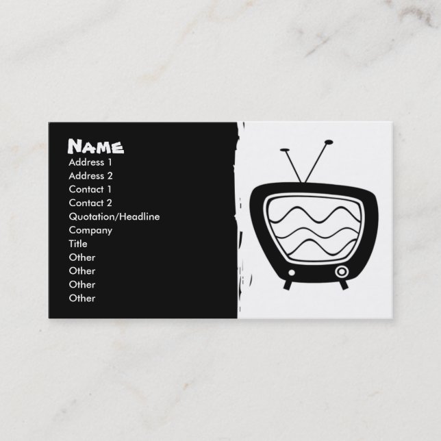Rétros cartes de visite de TV (Devant)