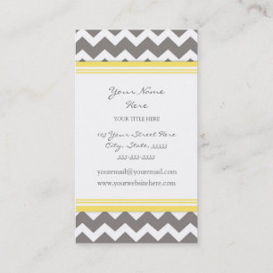 Rétros cartes de visite gris jaunes de Chevron