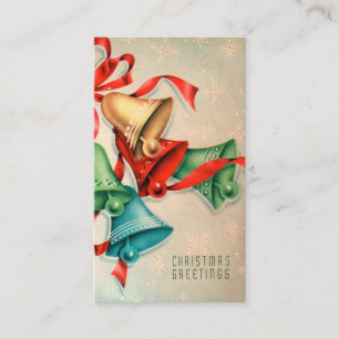 Rétros cartes vintages de cloches de Noël petite