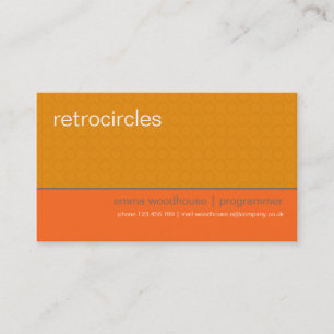 Rétros cercles oranges et carte de visite bronzag