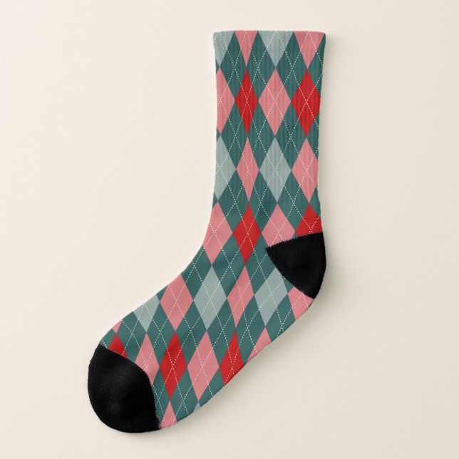Rétros chaussettes à motifs de losanges (Droite intérieur)