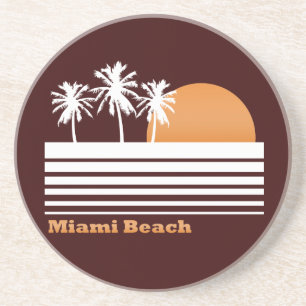 Rétros dessous de verre de Miami Beach