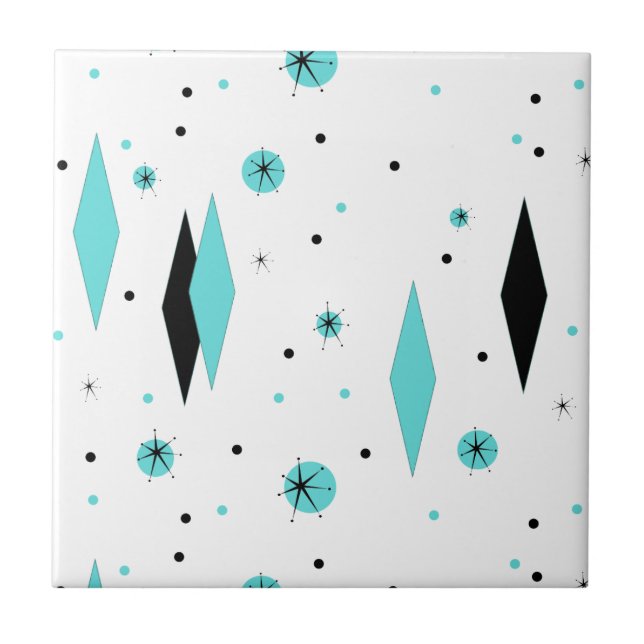 Rétros diamants de turquoise et carreau de (Devant)