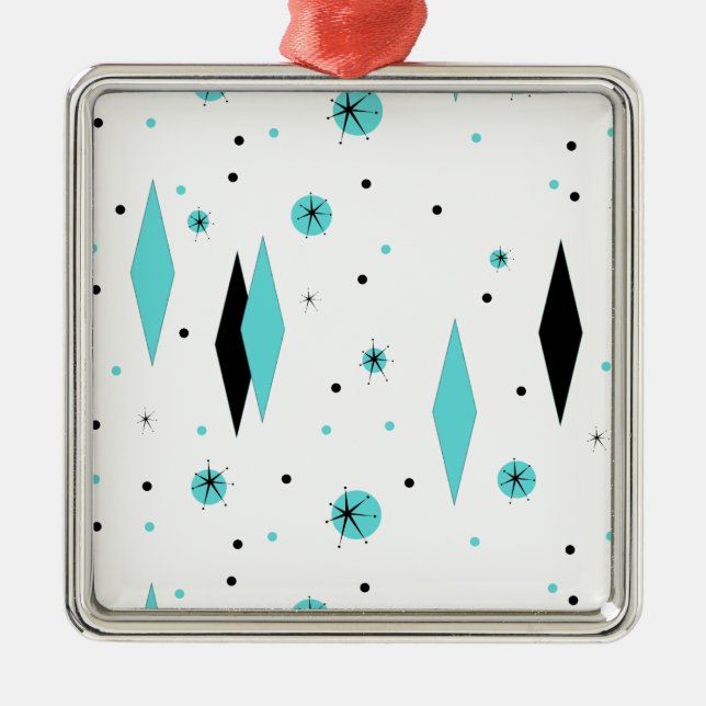 Rétros diamants de turquoise et ornement de (Devant)