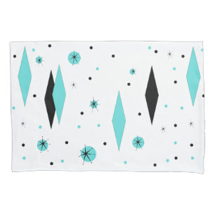 Rétros diamants de turquoise et taie d'oreiller d