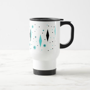 Rétros diamants de turquoise et tasse de voyage d