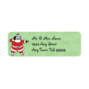 Rétros étiquettes de adresse de Noël de Père Noël
